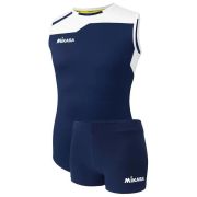 Форма волейб. жен. MIKASA MT377-061-XL, р.XL, 90% полиэстер, 10% эластан, темносине-белый