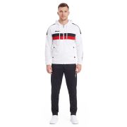 Костюм спорт. муж. с капюш. MIKASA MT550/701-078-3XL, р.3XL, 100% полиэстер, бело-черно-красный