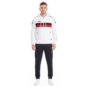 Костюм спорт. муж. с капюш. MIKASA MT550/701-078-M, р.M, 100% полиэстер, бело-черно-красный