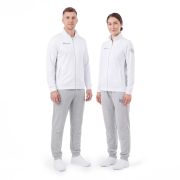 Костюм спортивный MIKASA MT537/530-022-2XL, р.2XL, 70% хлопок, 30% полиэстер, бело-серый